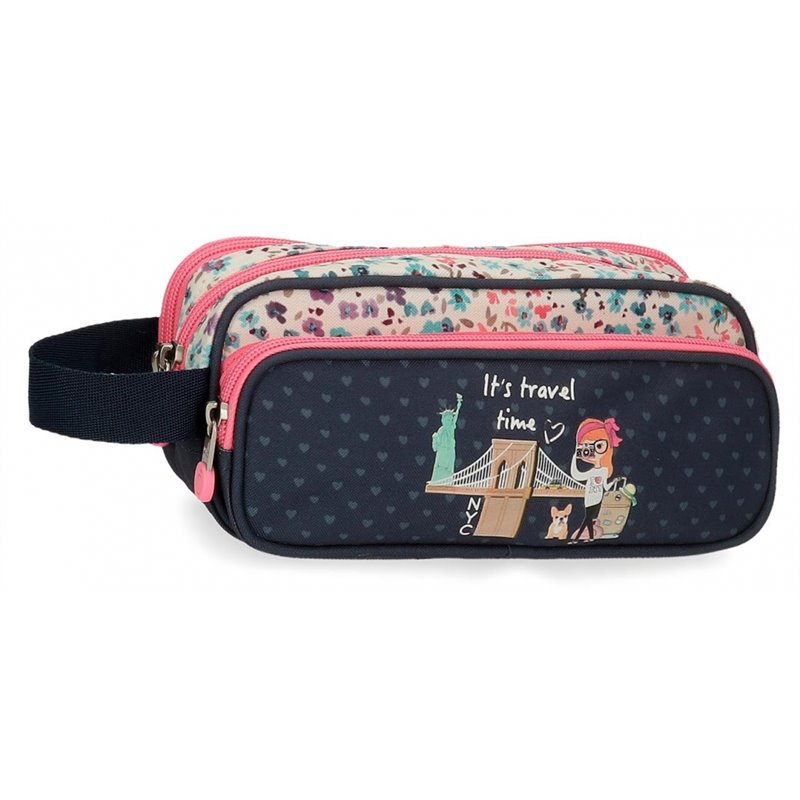 Estuche Enso Travel Time Triple Cremallera