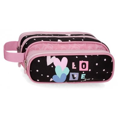 Estuche Enso Love Vibes Triple Cremallera