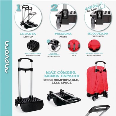 Carro Escolar Movom Plegable Azul
