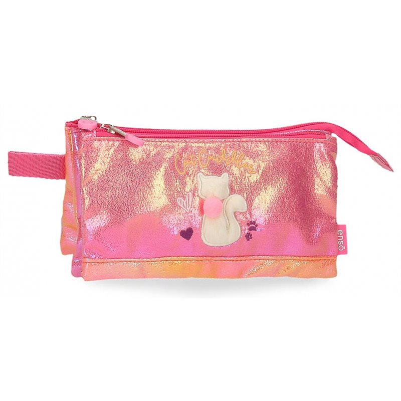 Estuche Enso Cat Cuddler Tres Compartimentos