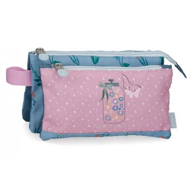 Estuche Enso We Love Flowers Tres Compartimentos