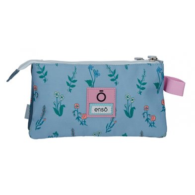 Estuche Enso We Love Flowers Tres Compartimentos
