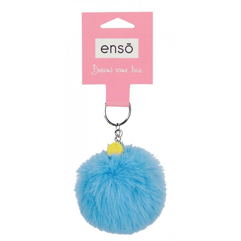 Llavero pompón Enso azul