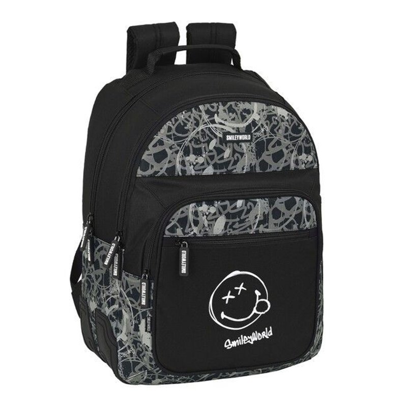 MOCHILA DOBLE ADAPTABLE CARRO SMILEY WORLD URBAN FLOW