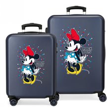 Juego de Maletas Minnie rígidas 55-65cm Rock Dots Azul