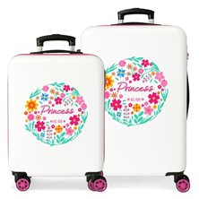 Juego de Maletas Roll Road Little Me Princess rígidas 55-68cm Fucsia