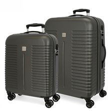 Juego de Maletas Roll Road India Rígidas 55-70cm Antracita