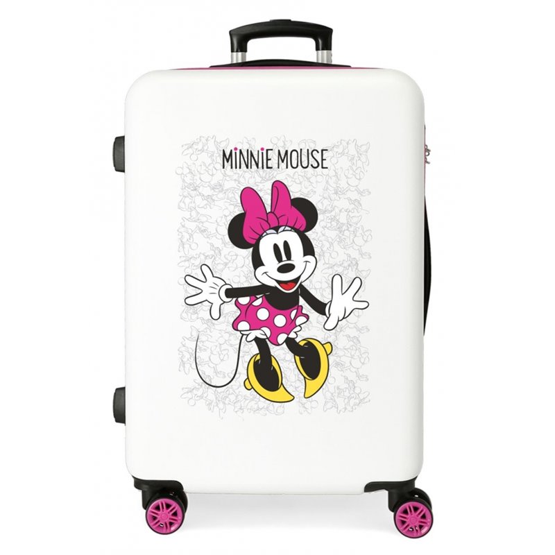 Maleta Mediana Minnie Enjoy the Day Blanca