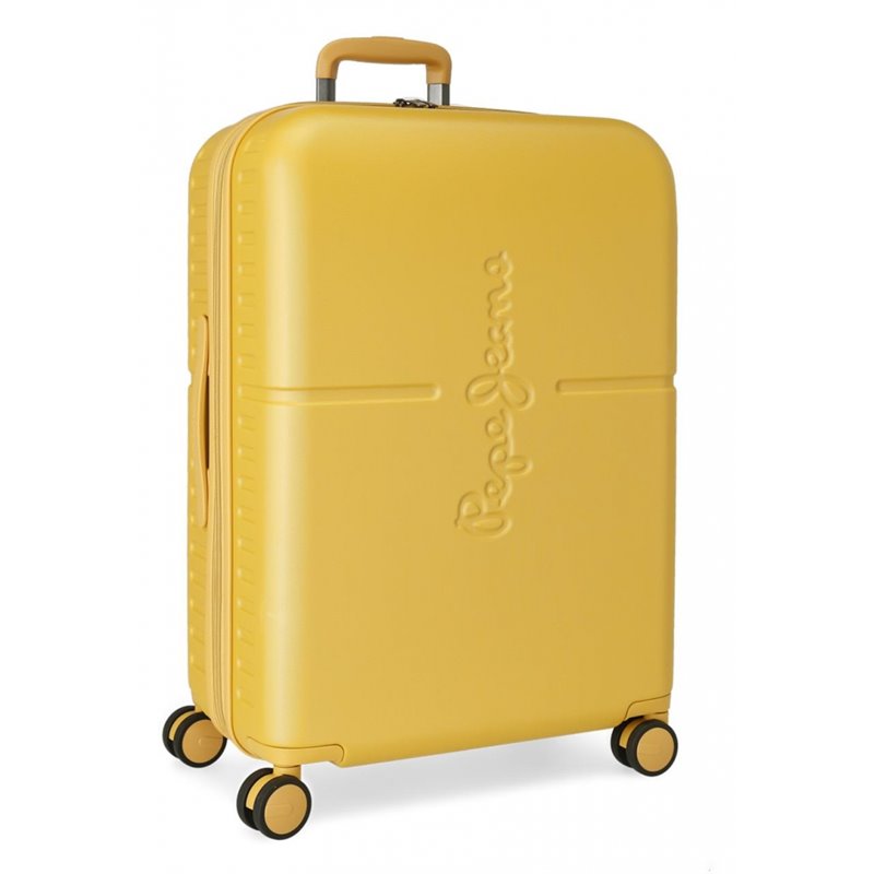 Maleta mediana Pepe Jeans Highlight Ocre rígida 70cm