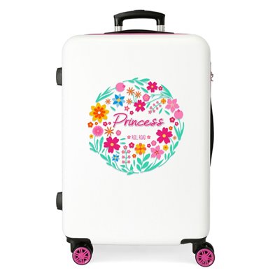 Maleta mediana Roll Road Little Me Princess rígida 68cm Fucsia