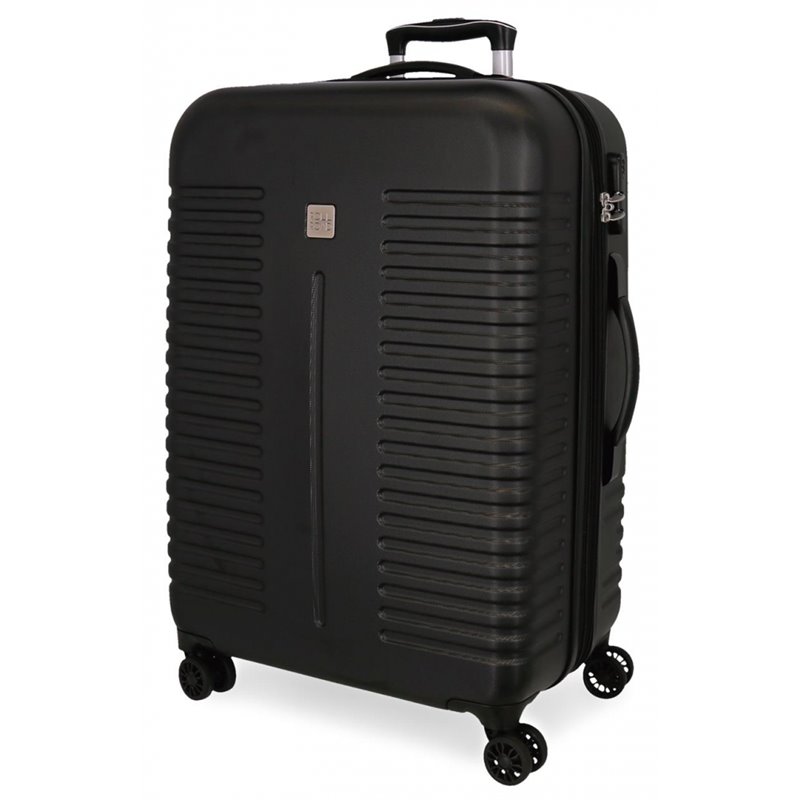Maleta Mediana Roll Road India rígida 70cm Negro