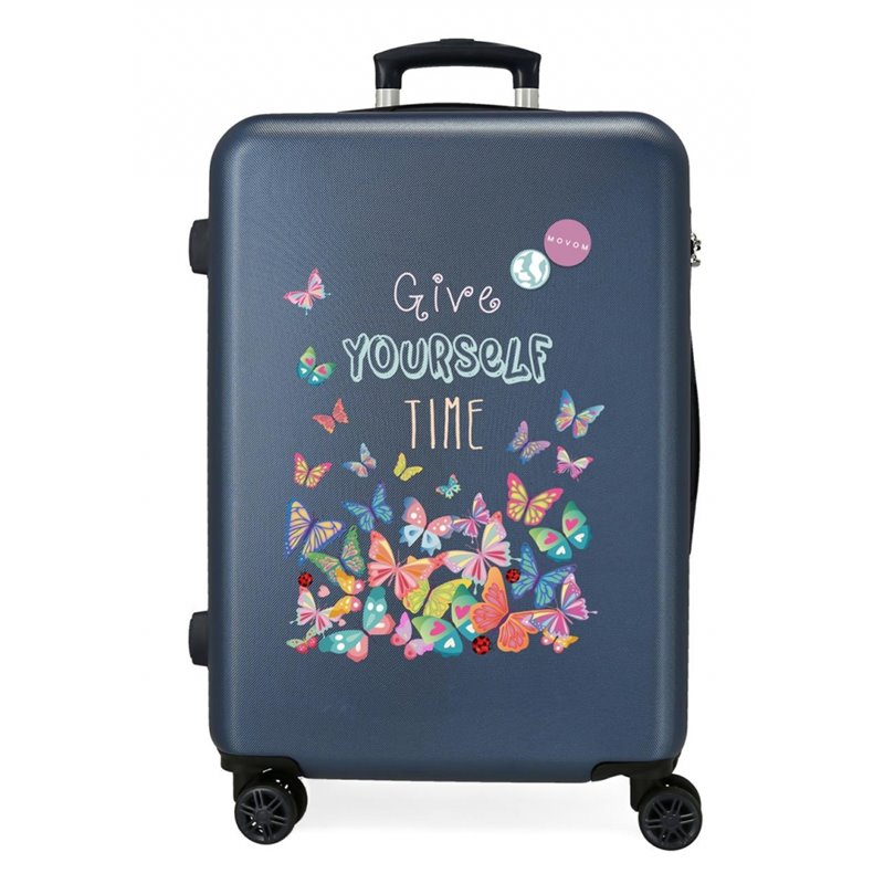 Maleta Mediana Movom Give yourself time rígida 65cm denim