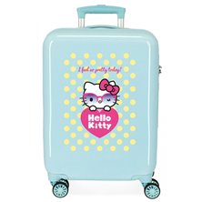 Maleta de Cabina Hello Kitty Pretty Glasses rígida 55cm Azul Turquesa