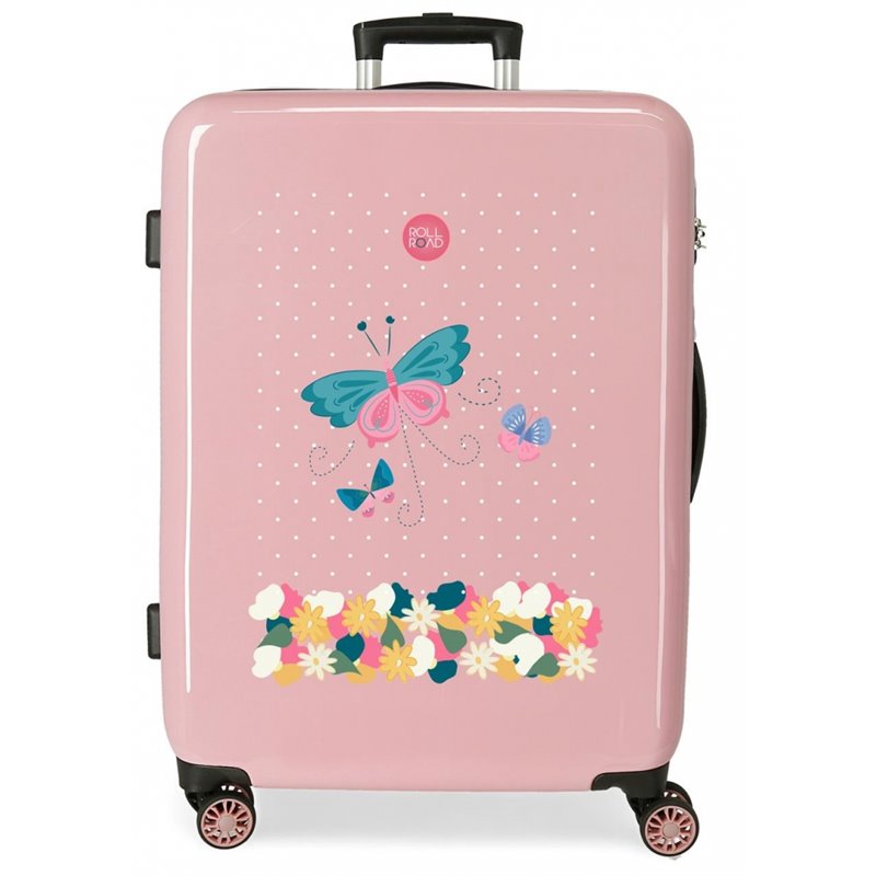 Maleta mediana Roll Road Precious Flower rígida 68cm