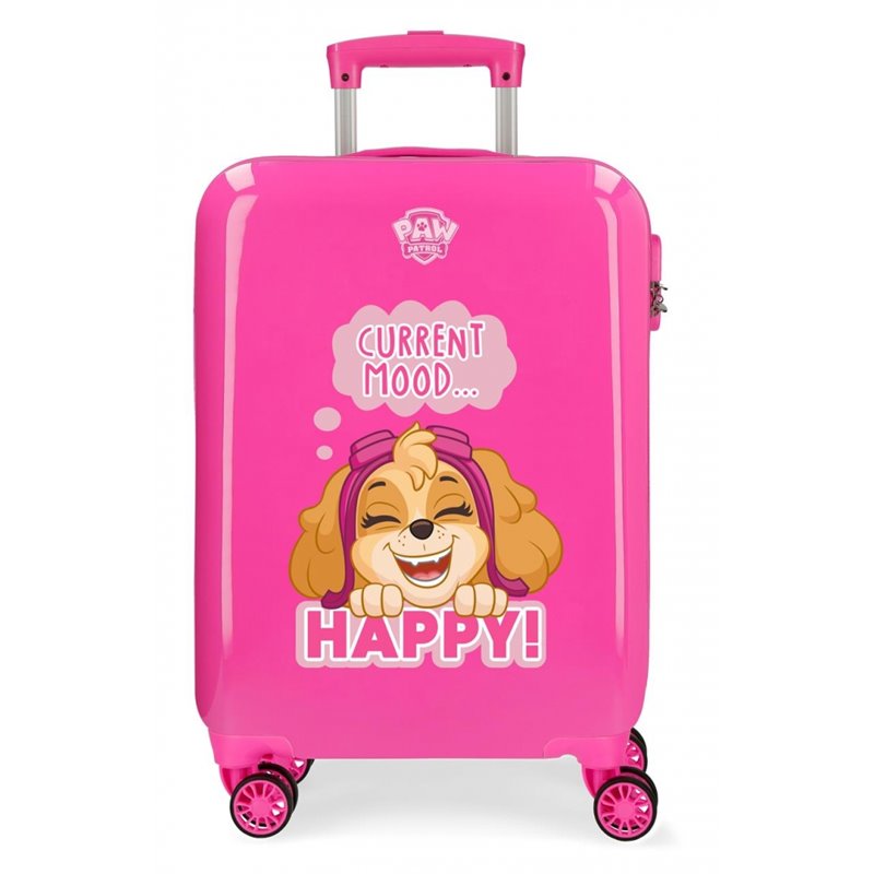 Maleta de Cabina Patrulla Canina Playful rígida 55cm Fucsia