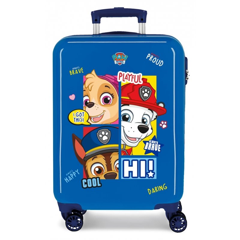 Maleta de Cabina Patrulla Canina Be Happy rígida 55cm Azul