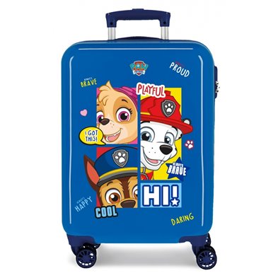 Maleta de Cabina Patrulla Canina Be Happy rígida 55cm Azul