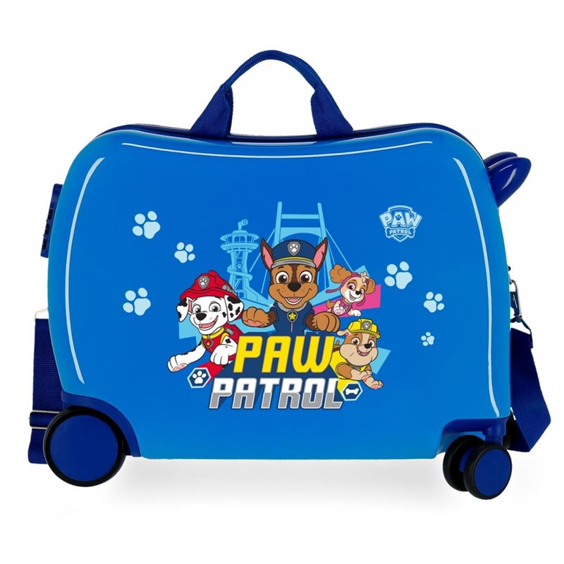 Maleta infantil 2 ruedas multidireccionales Paw Patrol Always Heroic Azul