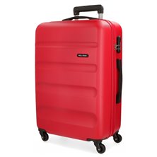 Maleta Mediana Rígida 65cm Roll Road Flex Rojo