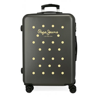 Maleta Mediana Pepe Jeans Leire rígida 65cm gris