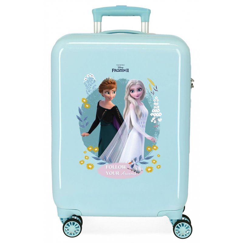 Maleta de cabina Frozen Follow Your Dreams rígida 55cm Turquesa
