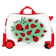 Maleta infantil 2 ruedas multidireccionales Movom Mariquitas