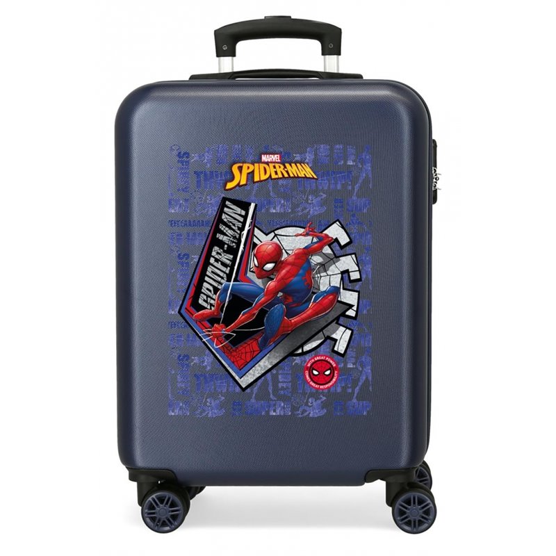 Maleta de Cabina Spiderman Great Power rígida 55cm Marino