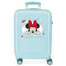 Maleta de cabina Minnie Rainbow rígida 55cm Turquesa