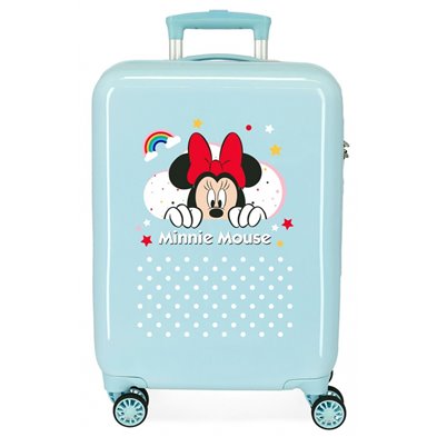 Maleta de cabina Minnie Rainbow rígida 55cm Turquesa
