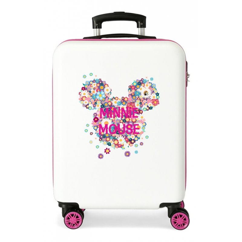 Maleta de cabina Minnie rígida 55cm Sunny Day Flores Fucsia