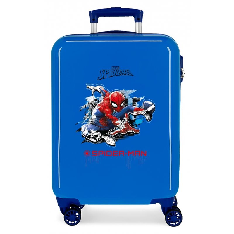 Maleta de cabina rígida Spiderman Geo Azul