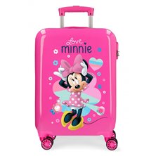 Maleta de cabina rígida Love Minnie Rosa
