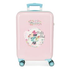 Maleta de Cabina Minnie Florals rígida 55cm rosa claro