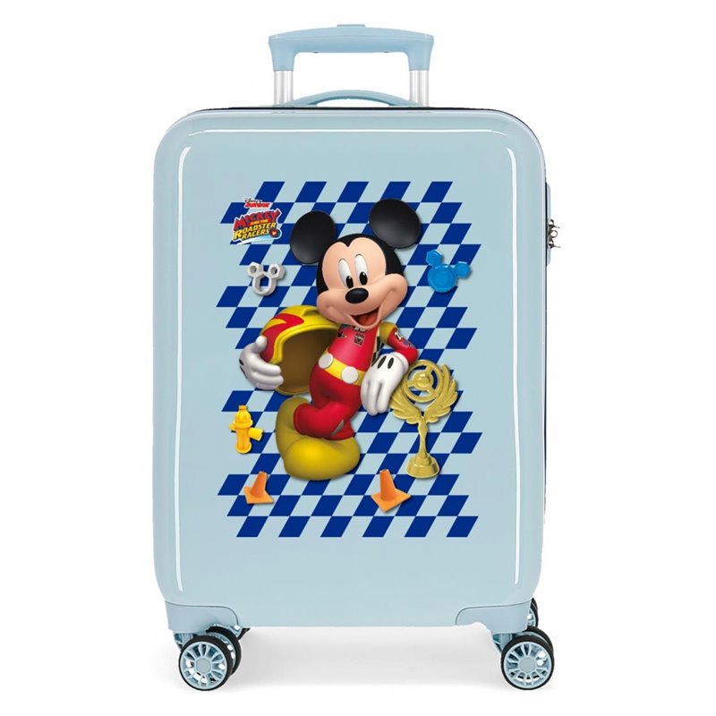 Maleta de cabina Mickey Good Mood rígida 55cm Azul claro