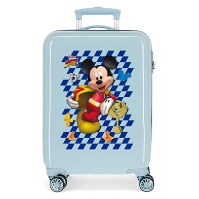 Maleta de cabina Mickey Good Mood rígida 55cm Azul claro