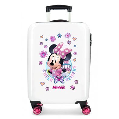Maleta de cabina Minnie Super Helpers rígida 55cm blanco