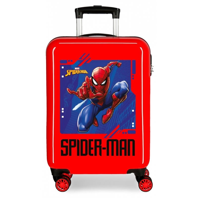 Maleta de cabina Spiderman Street rígida en rojo