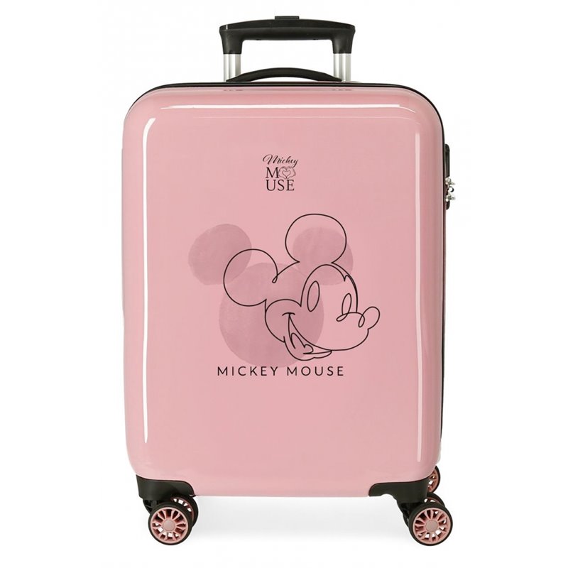 Maleta de Cabina Mickey Outline rígida 55cm nude