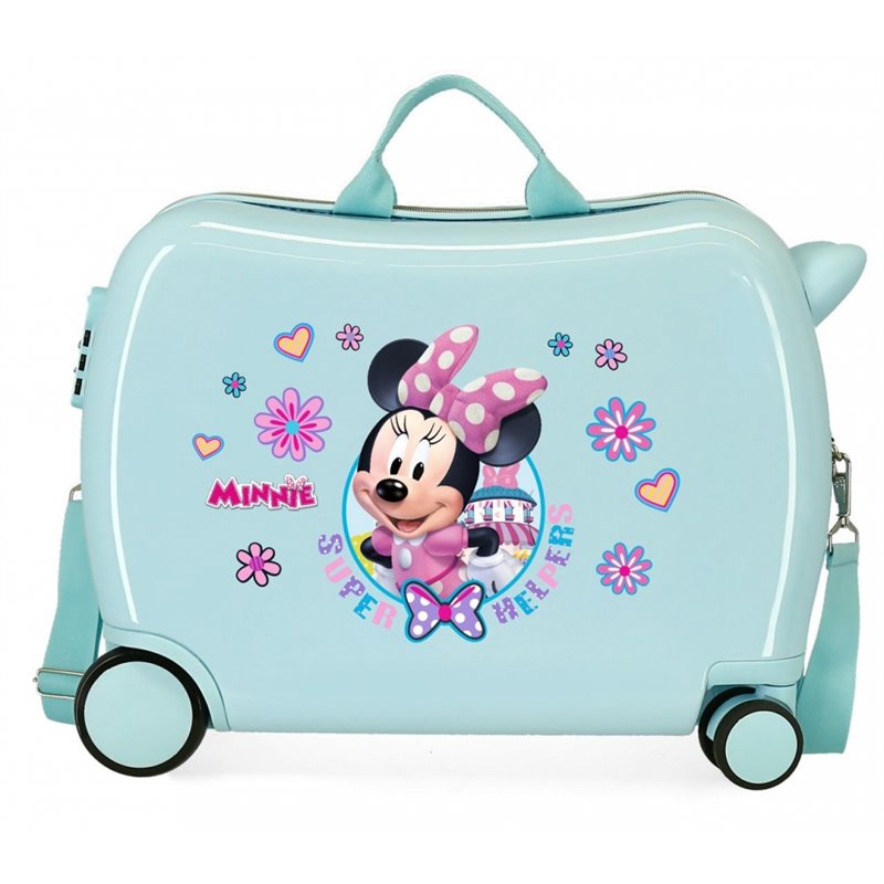 Maleta infantil Minnie Super Helpers ruedas multidireccionales turquesa