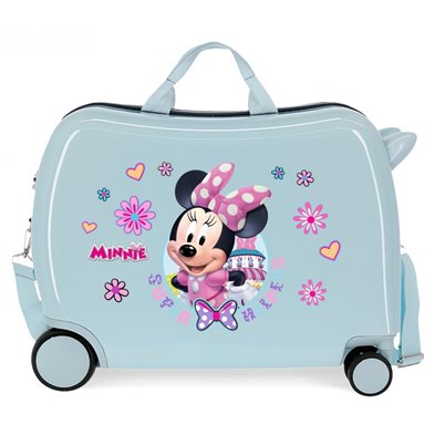 Maleta infantil Minnie Super Helpers ruedas multidireccionales azul claro