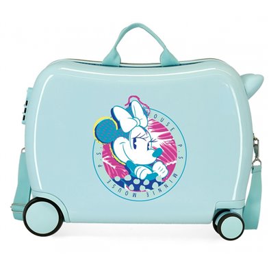 Maleta infantil Minnie P.S. That´s Easy 2 ruedas multidireccionales Turquesa