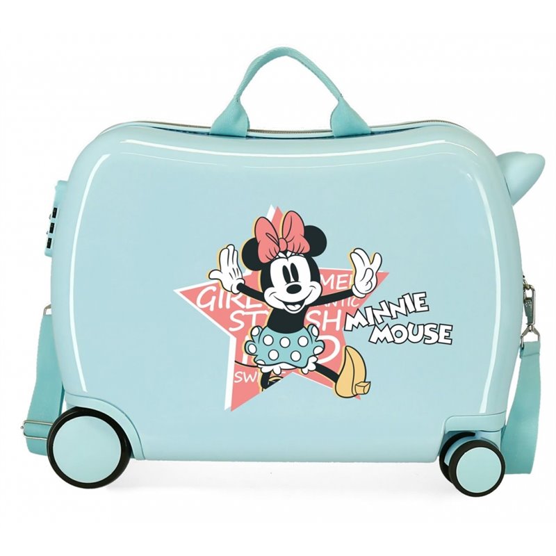 Maleta infantil Minnie Mouse That´s Easy 2 ruedas multidireccionales Turquesa