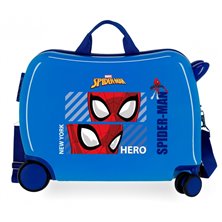 Maleta Infantil Spiderman Hero 2 ruedas multidireccionales Azul