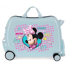 Maleta infantil 2 ruedas multidireccionales Minnie Happy Helpers Azul claro