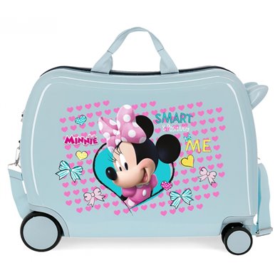 Maleta infantil 2 ruedas multidireccionales Minnie Happy Helpers Azul claro