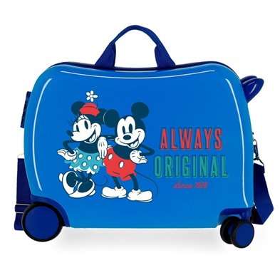 Maleta infantil 2 ruedas multidireccionales Mickey Always Original Azul