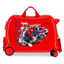 Maleta infantil 2 ruedas multidireccionales Spiderman Geo roja