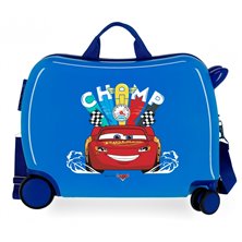 Maleta infantil 2 ruedas multidireccionales Cars Champ Azul