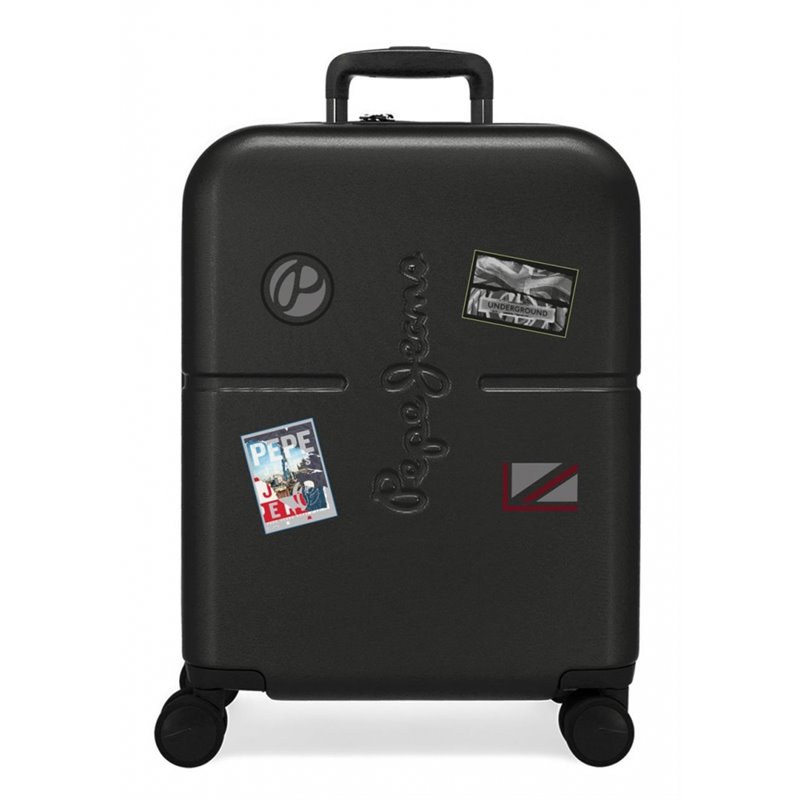 Maleta de cabina Pepe Jeans Chest Negro rígida 55cm