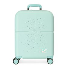 Maleta de cabina Pepe Jeans Jane turquesa expandible rígida 55cm